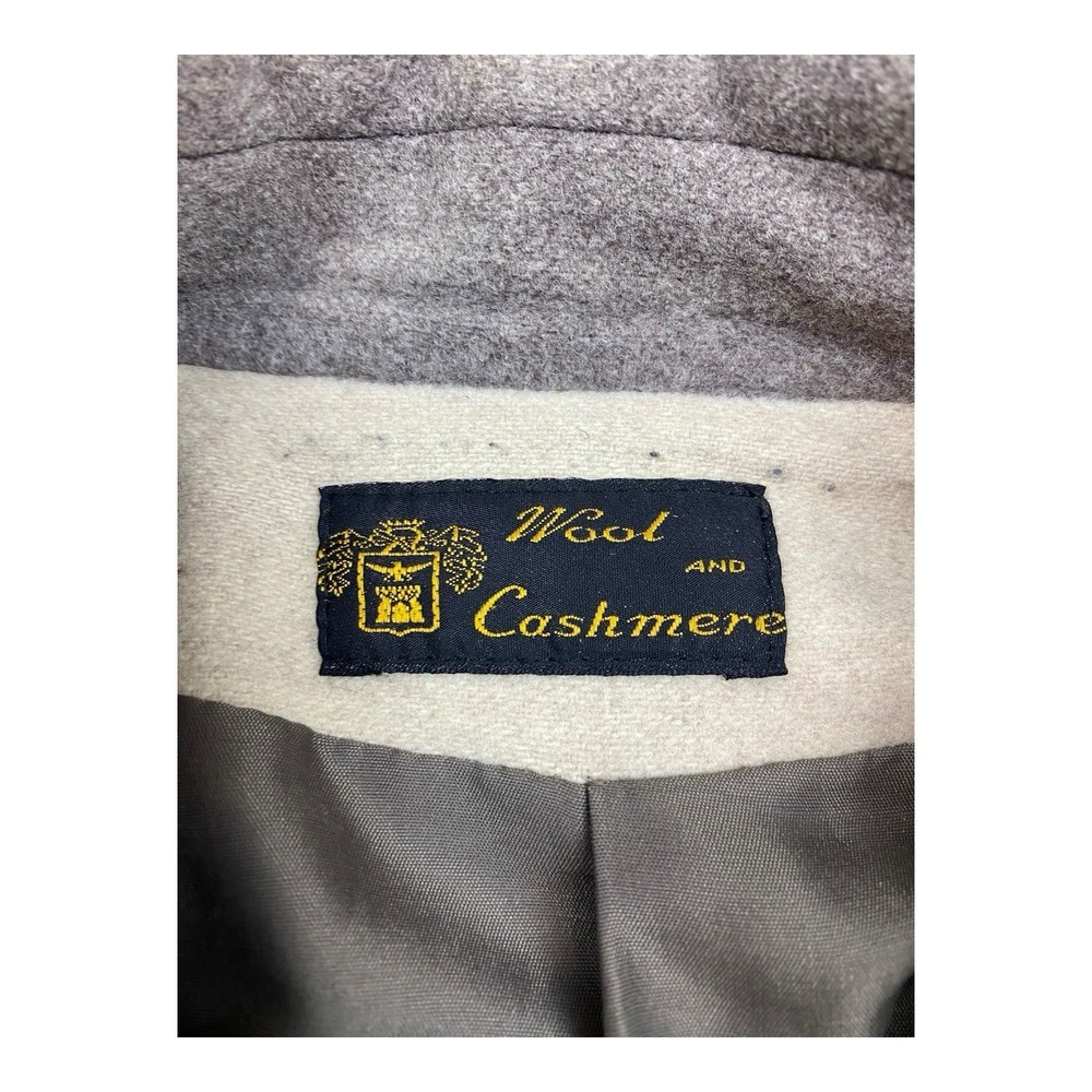 VTG FRANCE Wool Cashmere Luxurious Blend Coat Womens XL/ 16 Gray Pockets Lined - Picture 2 of 9